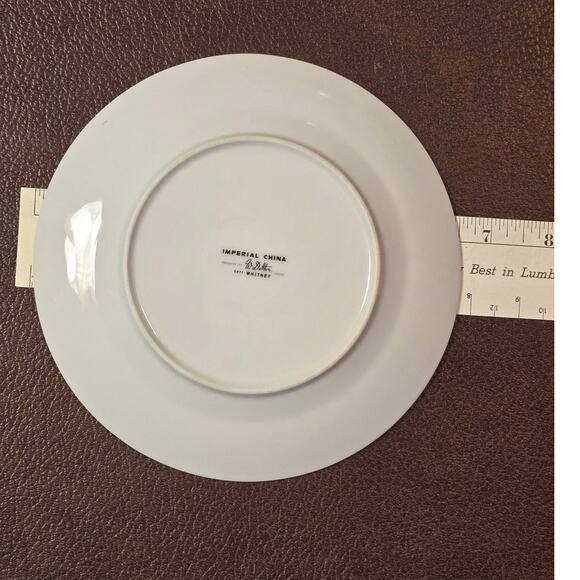 Imperial China 6 1/2" Bread Plate SET (3) W Dalton‎ WHITNEY 5671 Gray Scrolls - Picture 4 of 4